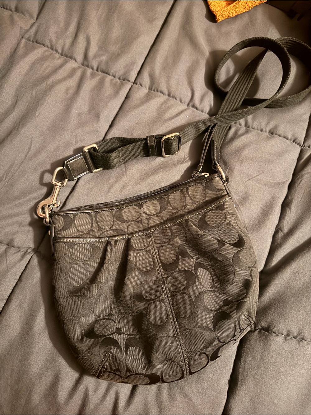 Coach Black Signature C Jacquard Crossbody Bag